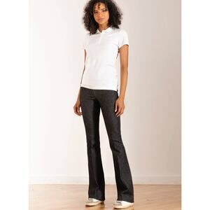 Avenue Montaigne Bellini Flare Pant in Black Denim 4